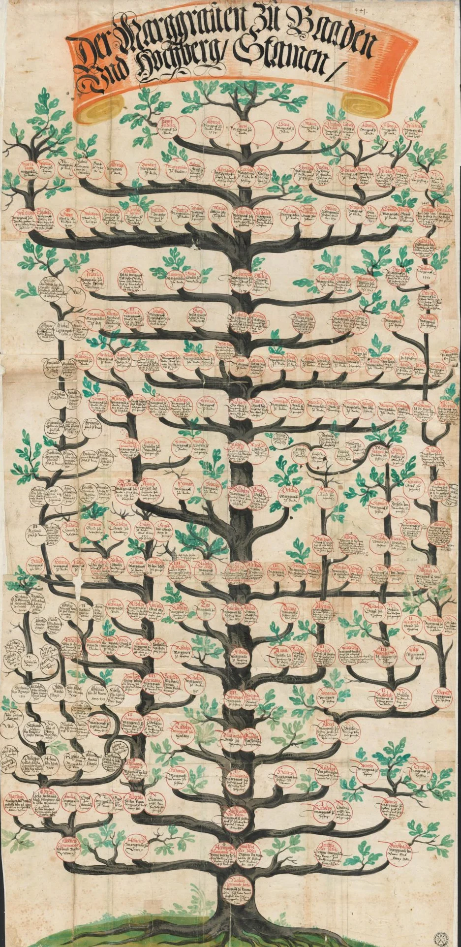Prächtiger alter Stammbaum